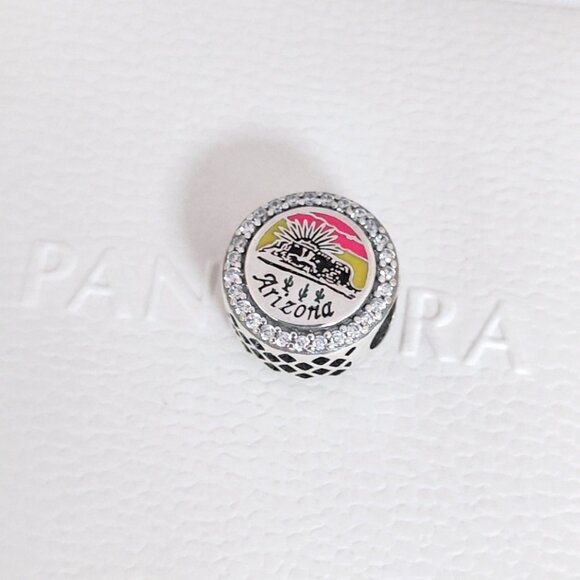 Pandora Arizona Exclusive Sunset Enamel Bead Charm S925 Silver with box - Picture 3 of 7